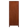 Pemberly Row Transitional Solid Wood Cupboard with 2 Shelves in Antique Walnut
