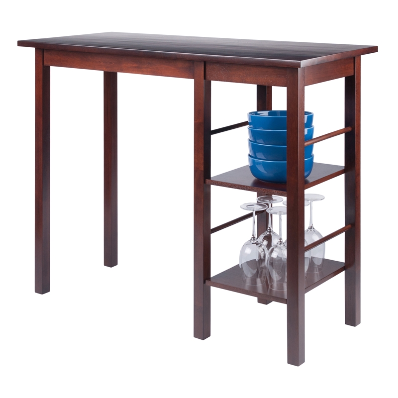 Pemberly Row Transitional Solid Wood Dining Table in Antique Walnut