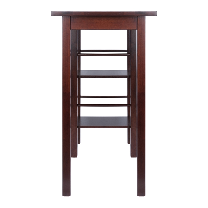 Pemberly Row Transitional Solid Wood Dining Table in Antique Walnut