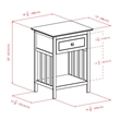 Pemberly Row 1-Drawer Transitional Solid Wood Storage End Table in Coffee