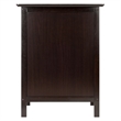 Pemberly Row Transitional Solid Wood Storage End Table with Drawer in Coffee