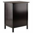 Pemberly Row Transitional Solid Wood Storage End Table with Drawer in Coffee