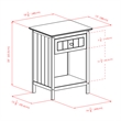 Pemberly Row Transitional Solid Wood Storage End Table with Drawer in Coffee