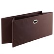 Pemberly Row Transitional Fabric Folding Basket in Chocolate (Set of 3)