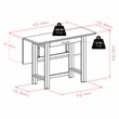Pemberly Row Transitional Solid Wood Drop Leaf Dining Table in Walnut
