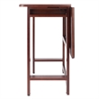 Pemberly Row Transitional Solid Wood Drop Leaf Dining Table in Walnut