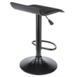 Pemberley Row PVC Metal Black Bar Stool Adjustable Transitional 22.68