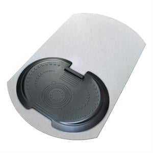 Pemberly Row Modern Plastic Black Anti Fatigue Mat and Chair Mat For Hard Floors