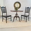 Pemberly Row Contemporary / Modern Metal Brown Adjustable Crank Table Industrial