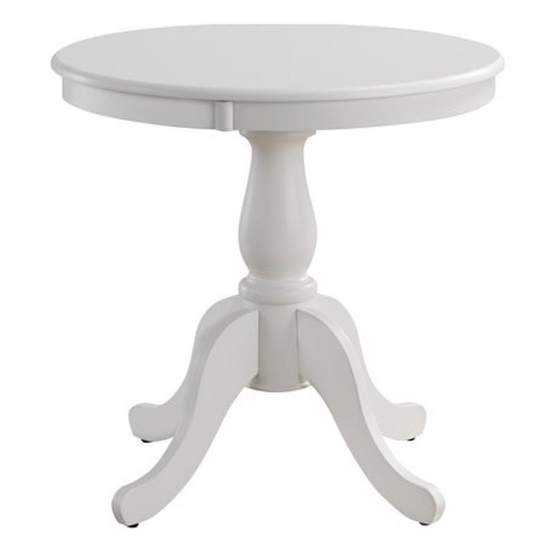 Pemberley Row Wood White Dining Table Round 30