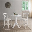 Pemberley Row Wood White Bar Table Round 30