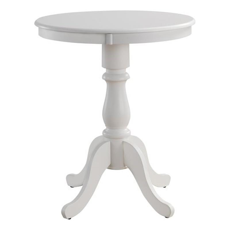 Pemberley Row Wood White Bar Table Round 30
