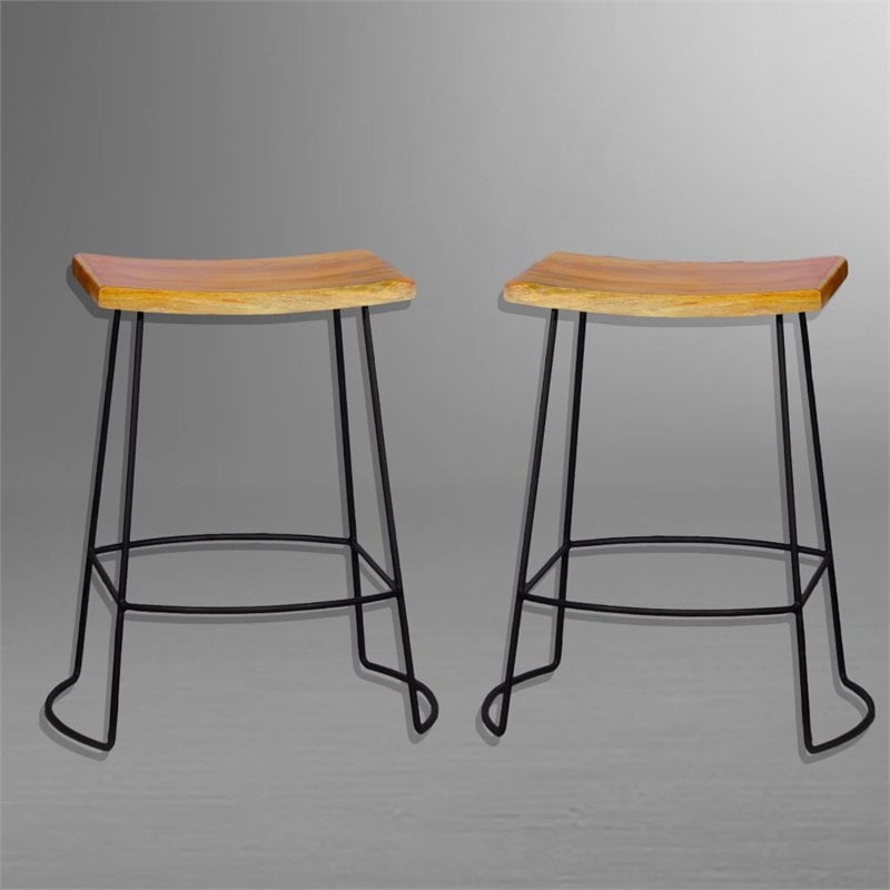 Pemberly Row Solid Wood Light Brown 24
