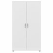 Pemberly Row Universal Tall Storage Cabinet w/ Doors in White - Engineered Wood