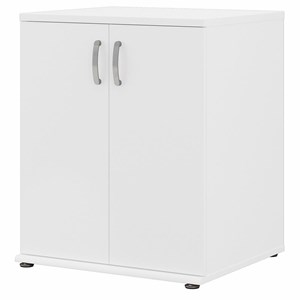 Pemberly Row Laundry Room Cabinet with Doors in White - Engineered Wood