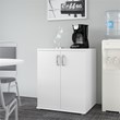 Pemberley Row Engineered Wood White Floor Storage Cabinet Rectangular Adjustable Shelves 28.35
