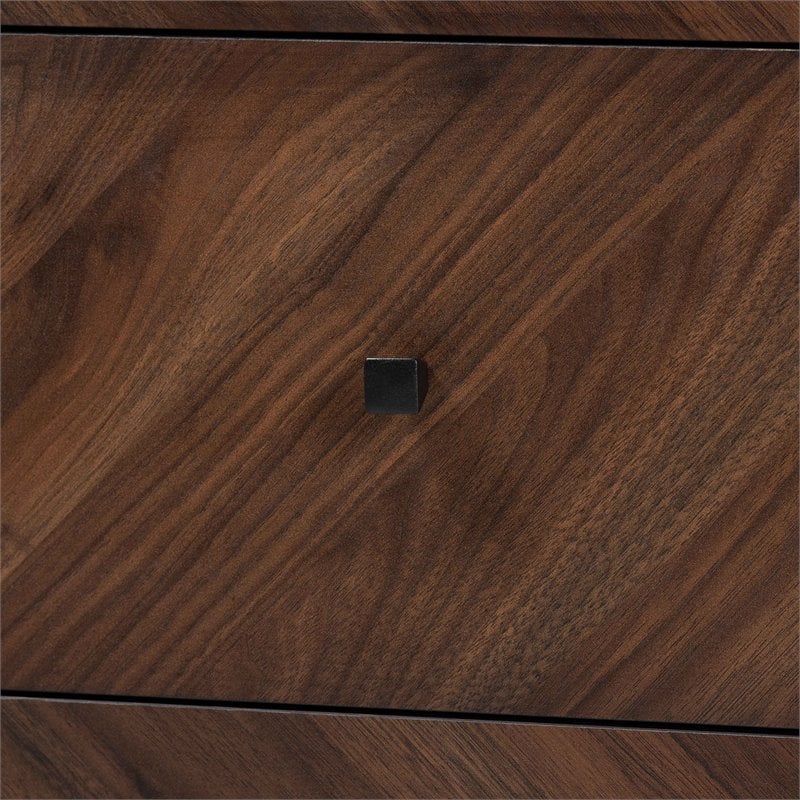 Pemberly Row Mid-Century Walnut Brown Finished Wood 6-Drawer Dresser