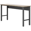 Pemberly Row Modern MDP Wood/Steel Metal Garage Work Table in Gray/Natural