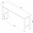 Pemberly Row Modern MDP Wood/Steel Metal Garage Work Table in Gray/Natural