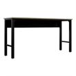 Pemberly Row Modern Metal/Wood Garage Table in Charcoal/Natural
