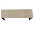 Pemberly Row Modern Metal/Wood Garage Table in Charcoal/Natural