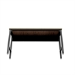 Pemberly Row Modern Metal/Wood Garage Table in Charcoal/Natural