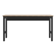 Pemberly Row Modern Metal/Wood Garage Table in Charcoal/Natural