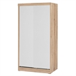 Pemberly Row Modern Multi-Color Wood Double Sliding Door Wardrobe