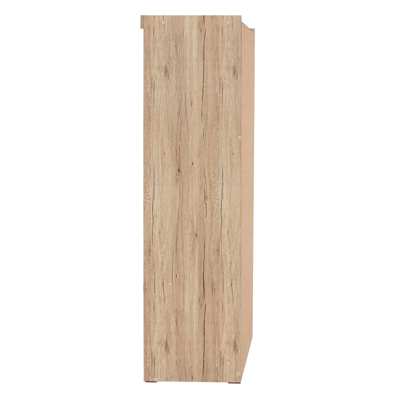 Pemberly Row Modern Multi-Color Wood Double Sliding Door Wardrobe