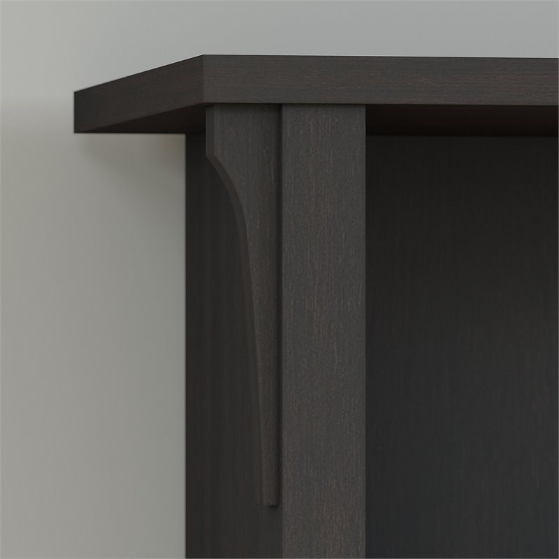 Pemberly Row Furniture Hall Tree with Shoe Bench and Accent Chest in Black