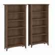Pemberley Row Engineered Wood Ash Brown 5 Shelf Bookcase Rectangular 31.73