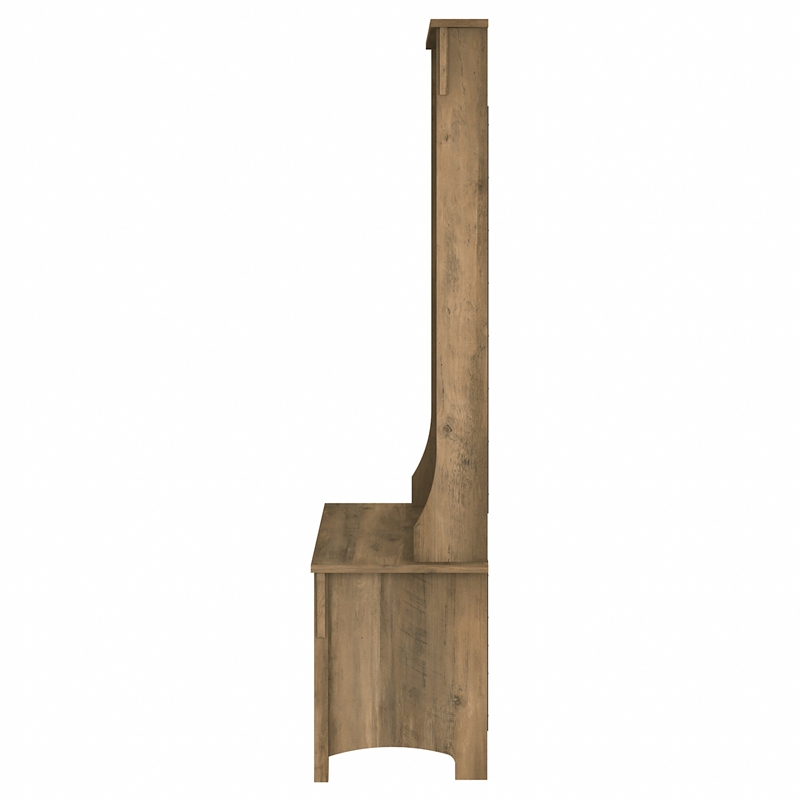 Pemberly Row Engineered Wood Hall Tree with Shoe Storage Bench in Reclaimed Pine