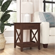 Pemberly Row Farmhouse Engineered Wood End Table with Storage in Cherry