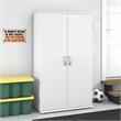 Pemberly Row Tall Garage Storage Cabinet in White - Engineered Wood