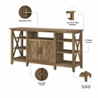 Pemberly Row Modern Wood Tall TV Stand for TVs up to 65