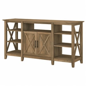 Pemberly Row Modern Wood Tall TV Stand for TVs up to 65&quot in Pine