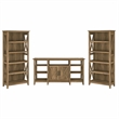 Pemberly Row Modern Wood Tall TV Stand for TVs up to 65