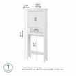 Pemberly Row Over The Toilet Storage Cabinet in White Ash - Engineered Wood