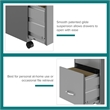 Pemberly Row 3 Drawers Vertical Silver Metal Filing Cabinet Pre-assembled