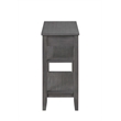 Pemberly Row Three-Tier End Table with Drawer in Gray Wood Finish