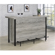 Pemberley Row Engineered Wood Gray Driftwood Bar Unit Rectangular 70.75