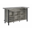 Pemberley Row Engineered Wood Gray Driftwood Bar Unit Rectangular 70.75