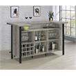Pemberley Row Engineered Wood Gray Driftwood Bar Unit Rectangular 70.75
