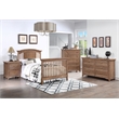 Pemberly Row Traditional Wood Nightstand with 2 Drawers in Biscotti Finish