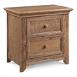 Pemberly Row Traditional Wood Nightstand with 2 Drawers in Biscotti Finish
