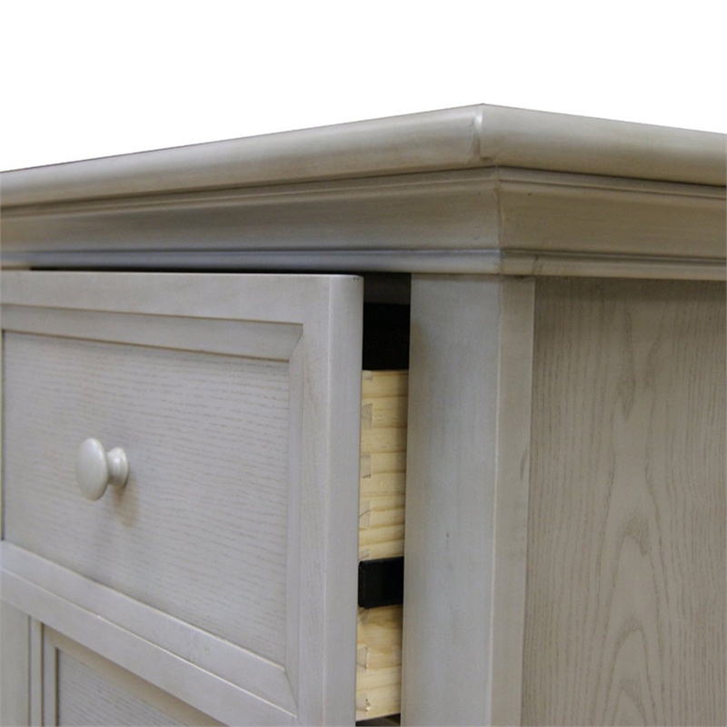 Pemberly Row Traditional Wood Nightstand with 2 Drawers in Espresso Finish