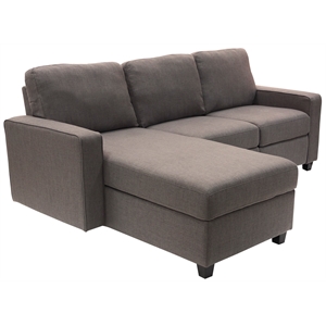Pemberly Row Modern / Contemporary Left Facing 89&quot Reclining Sectional in Gray