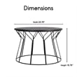Pemberly Row Modern / Contemporary Coffee Table in Noir Black