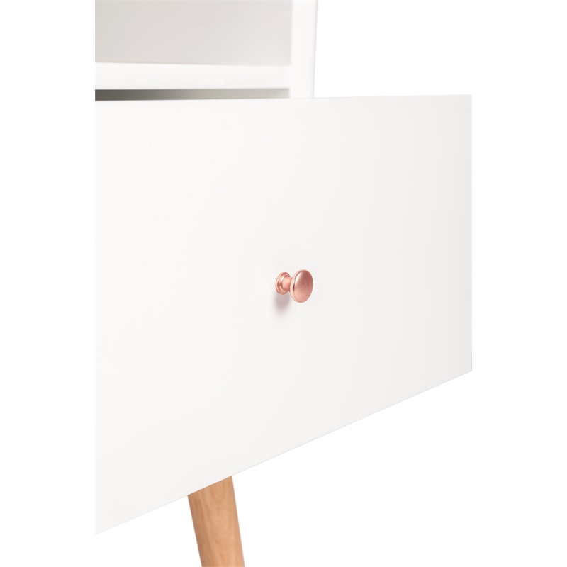 Pemberly Row Modern / Contemporary End Table in French White