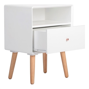 Pemberly Row Modern / Contemporary End Table in French White